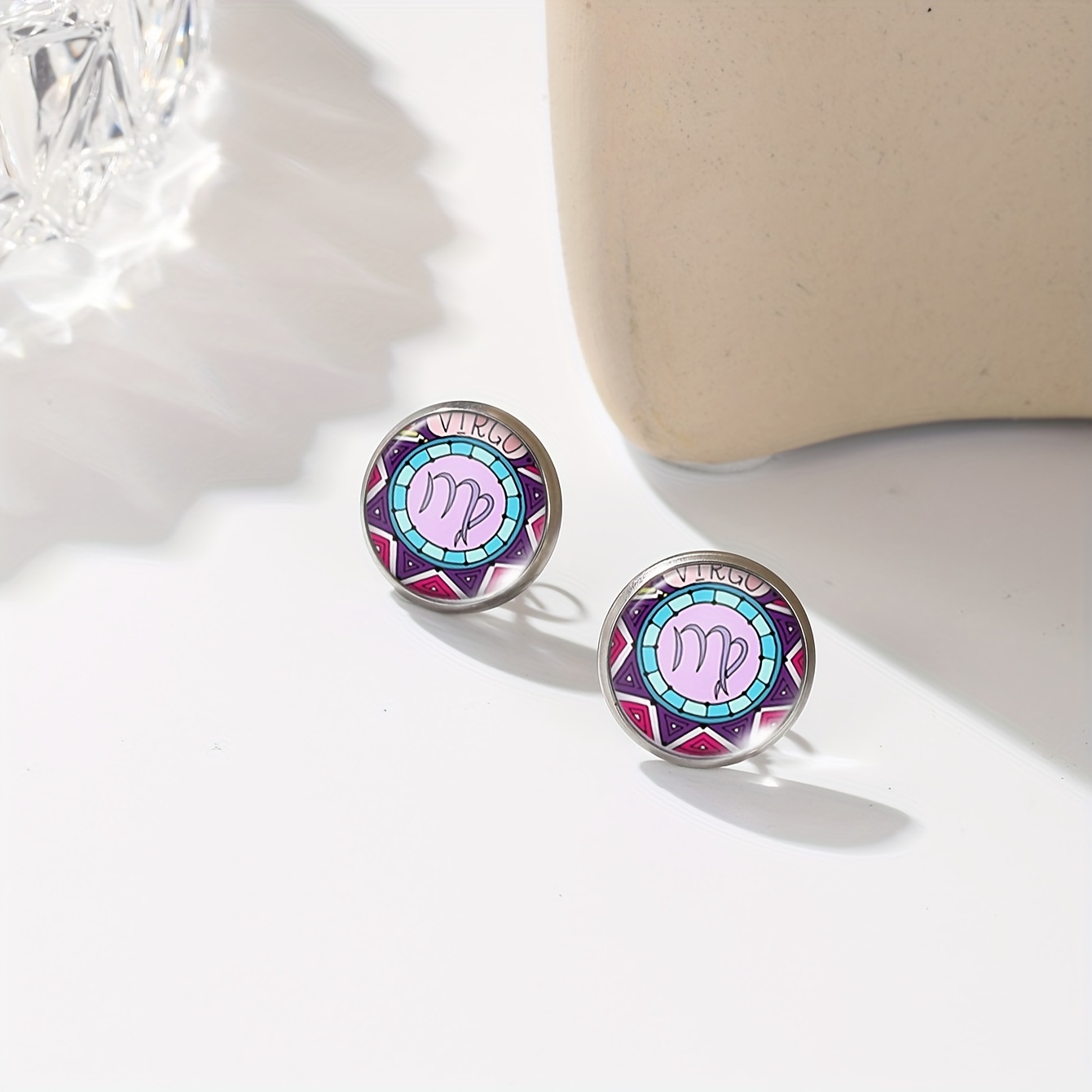 Zodiac Constellation Symbol Earrings Set